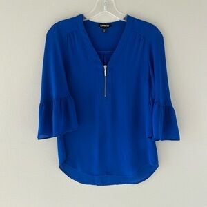 Express Blue Bell Sleeve Blouse